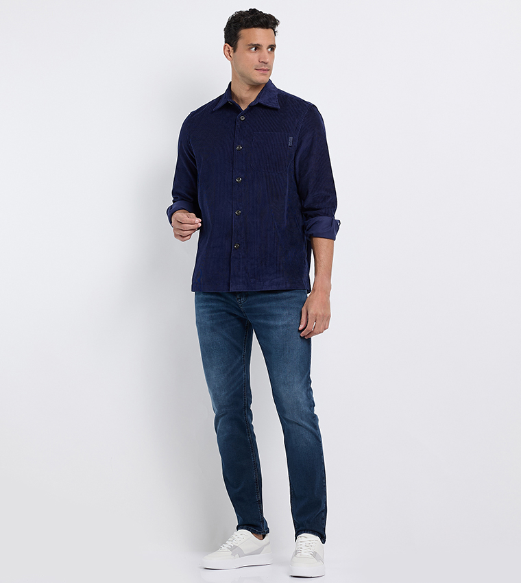 Corduroy Long Sleeves Oversized Shirt