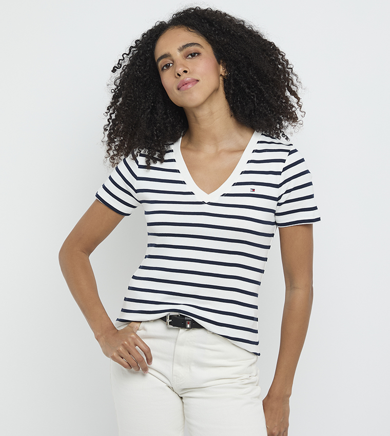 CODY Striped Short Sleeves Slim Fit T-Shirt