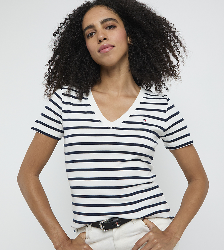 CODY Striped Short Sleeves Slim Fit T-Shirt