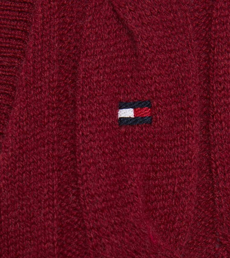 كارديغان منسوج بياقة V 