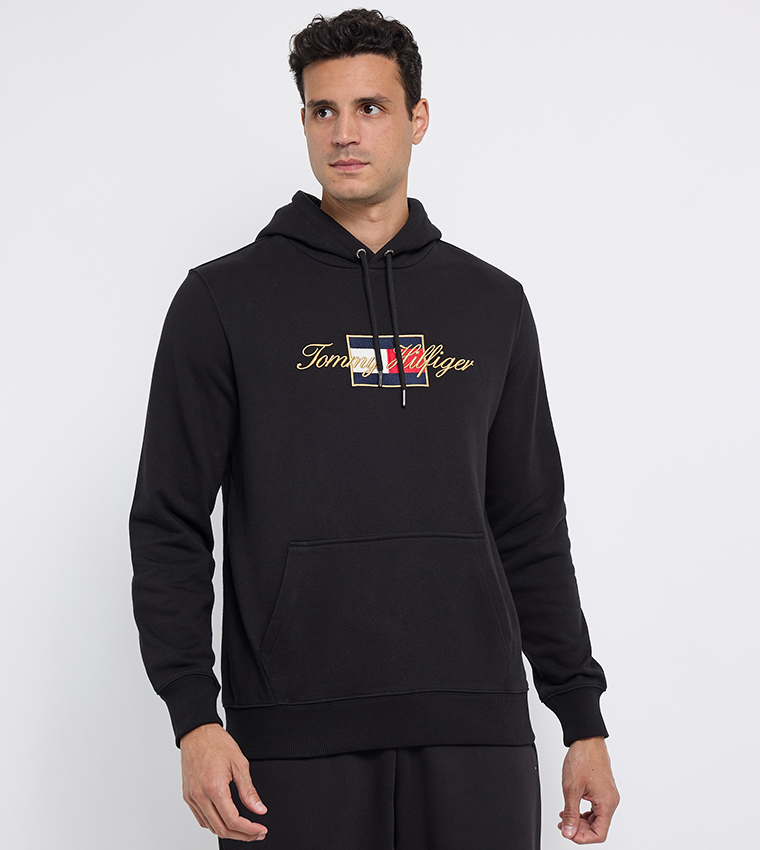 Logo Embroidered Long Sleeves Hoodie