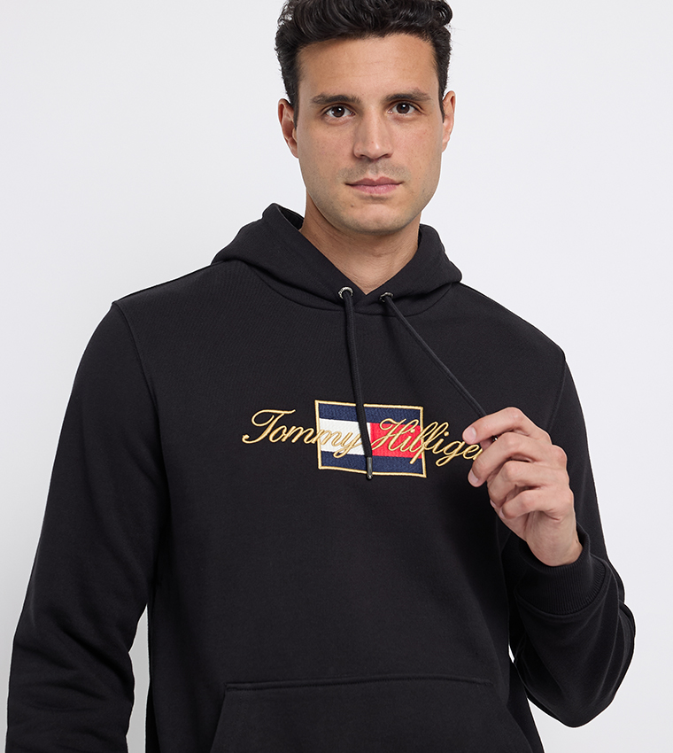Logo Embroidered Long Sleeves Hoodie