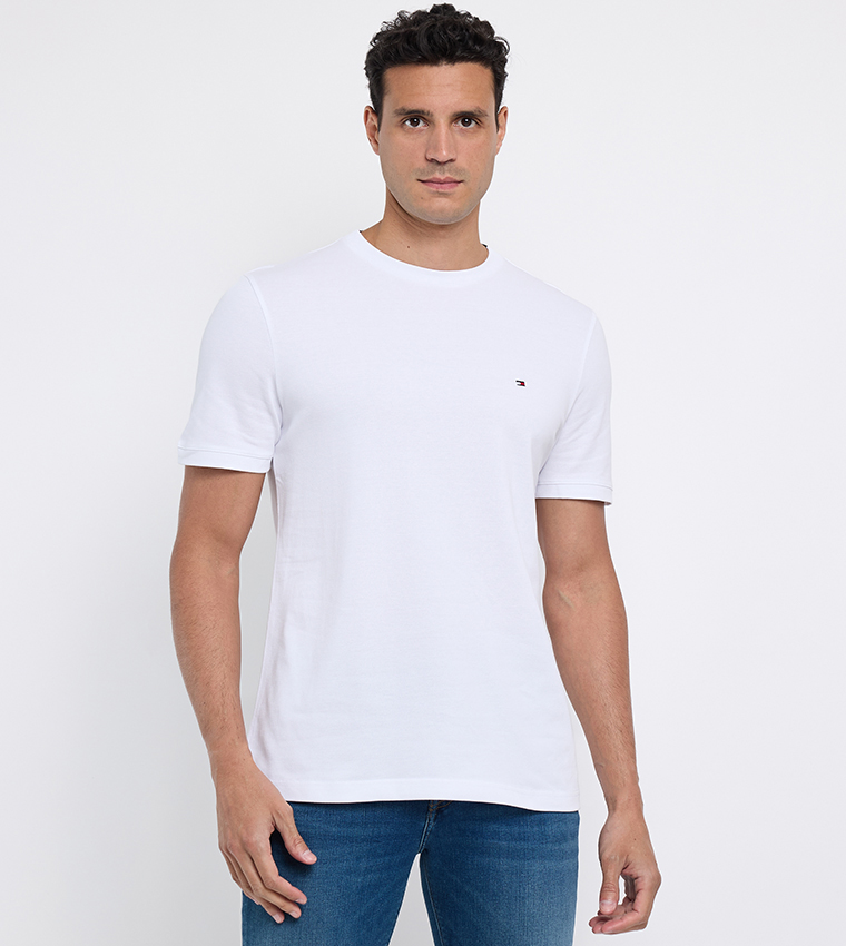 Logo Detail Short Sleeves Pique T-Shirt