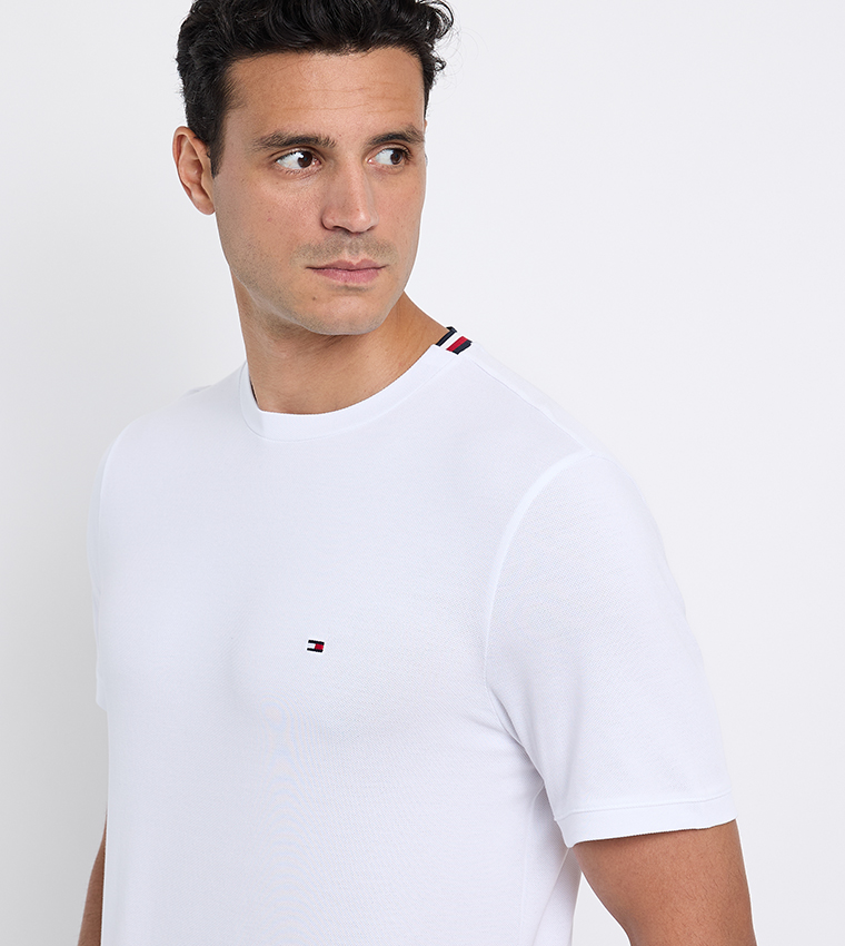 Logo Detail Short Sleeves Pique T-Shirt