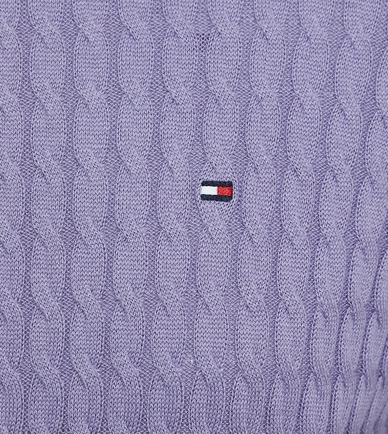 Cable Knit Crew Neck Sweater