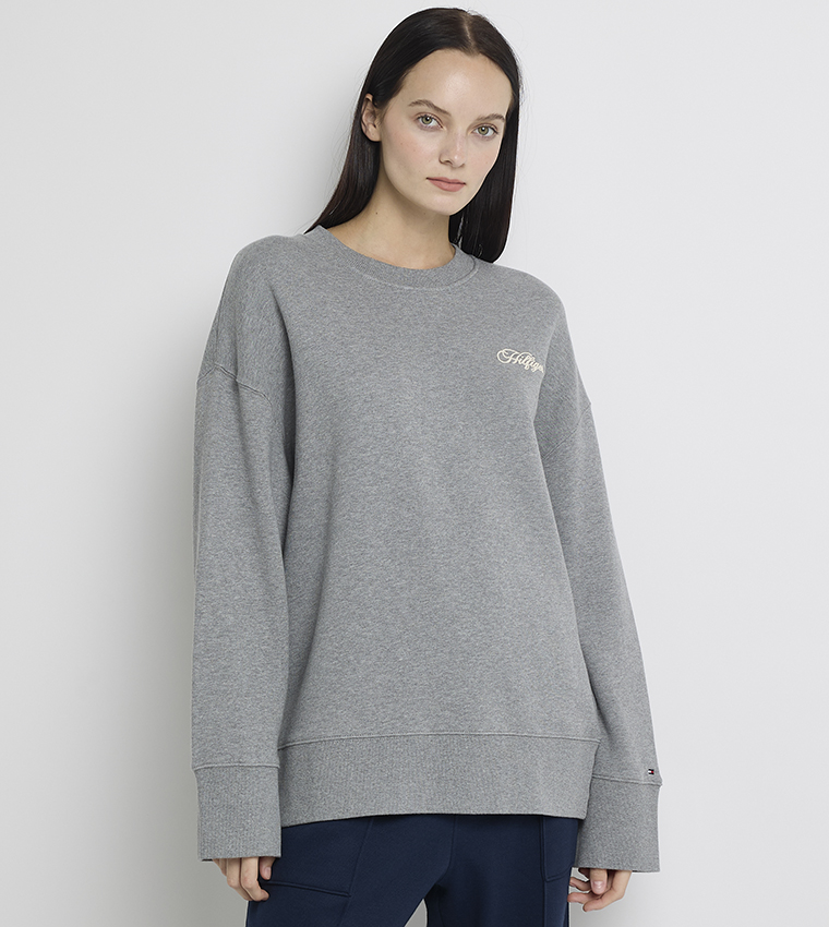 Logo Embroidered Long Sleeves Sweatshirt