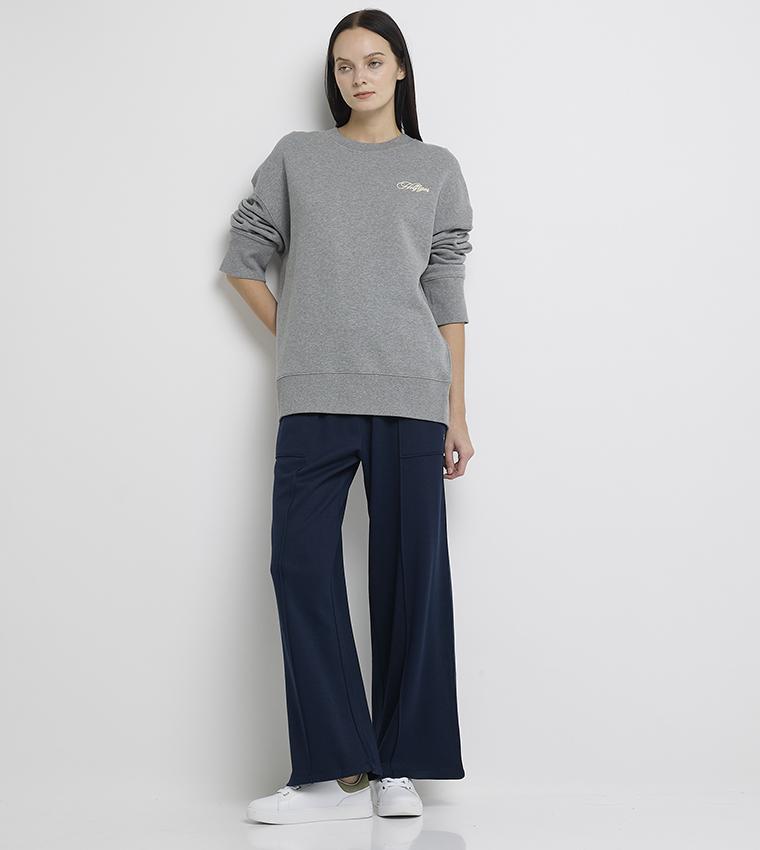 Logo Embroidered Long Sleeves Sweatshirt