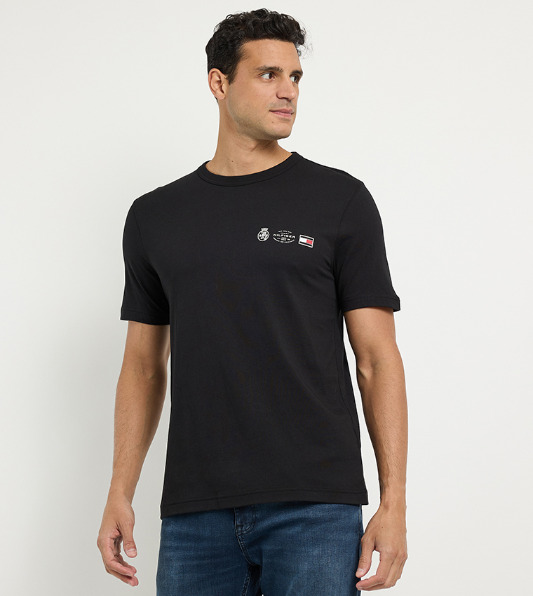 Logo Printed Short Sleeves Casual T-Shirt