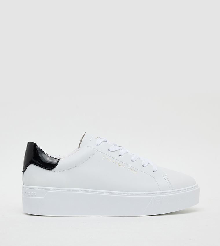Round Toe Lace-Up Platform Sneakers