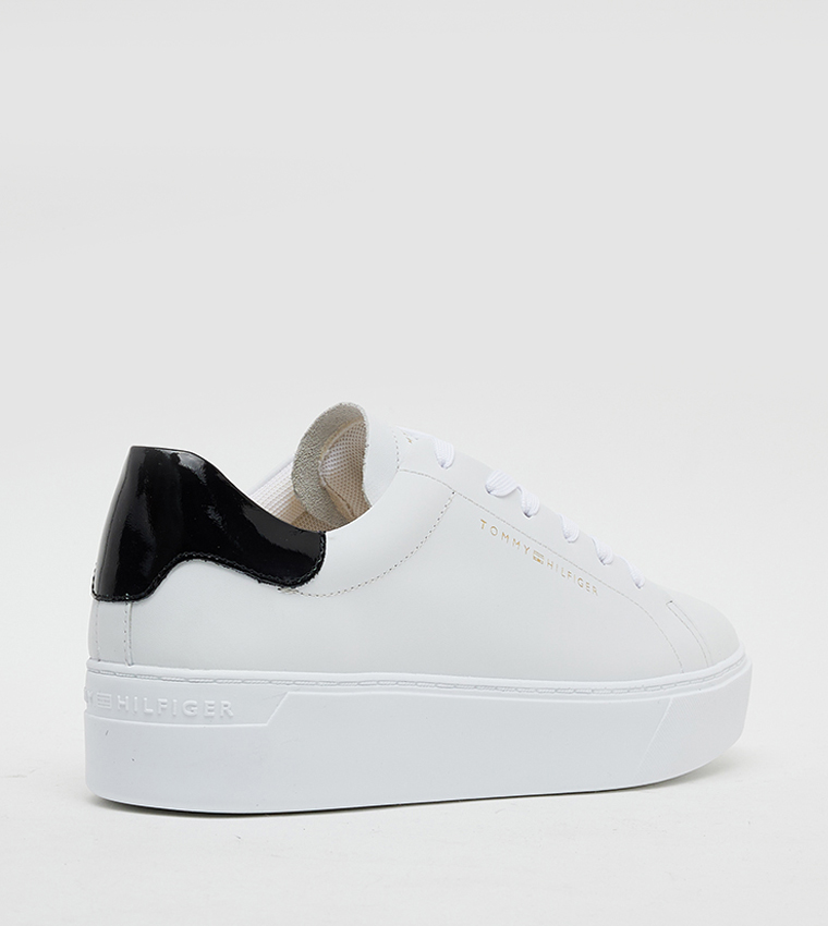 Round Toe Lace-Up Platform Sneakers