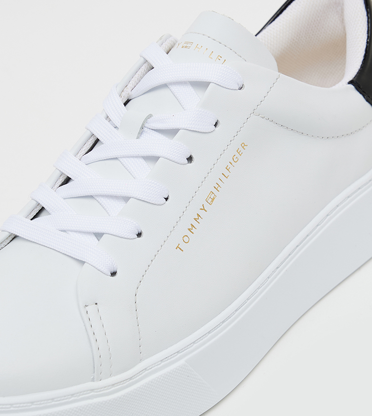 Round Toe Lace-Up Platform Sneakers
