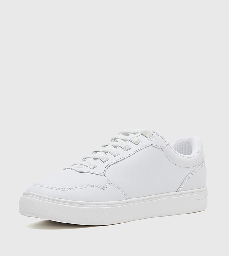 Webbing Cupsole Lace-Up Sneakers