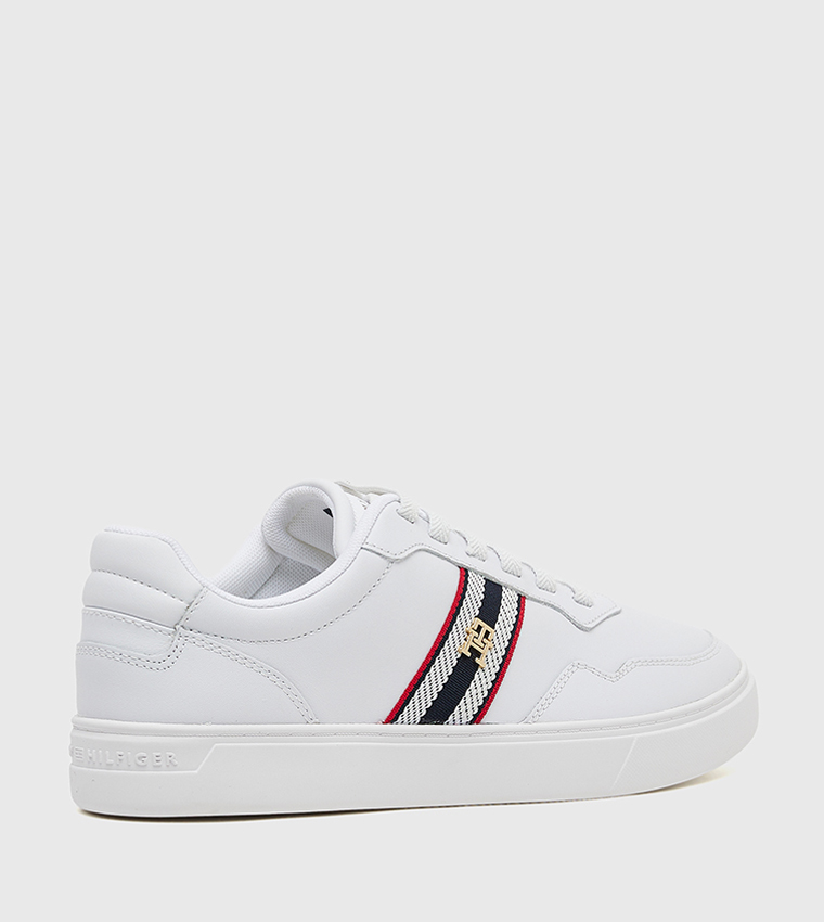 Webbing Cupsole Lace-Up Sneakers