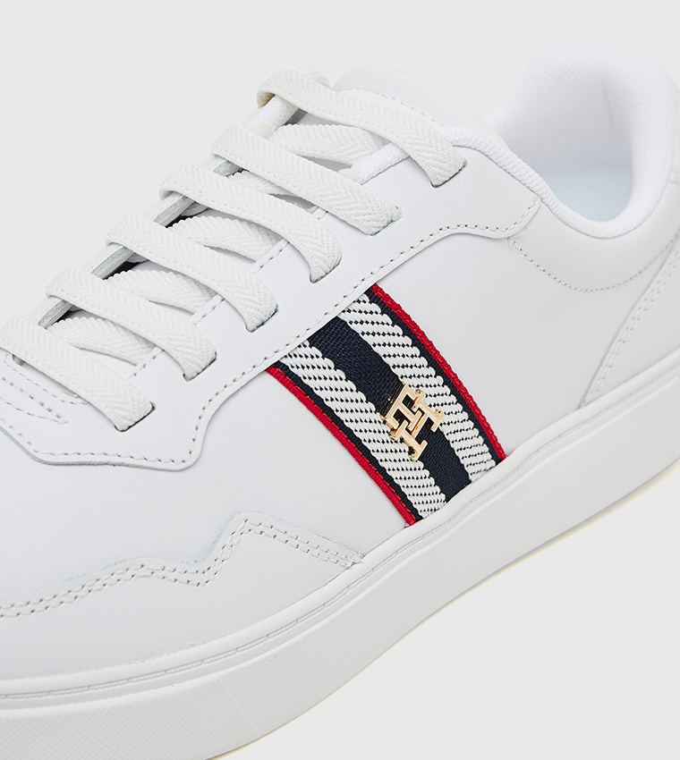 Webbing Cupsole Lace-Up Sneakers