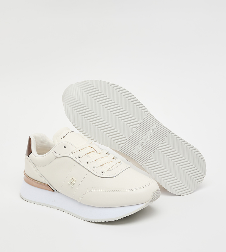 Textured Low-Top Runner Sneakers