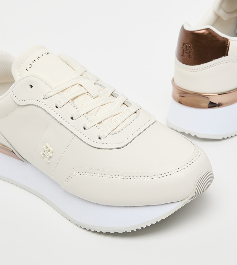Textured Low-Top Runner Sneakers