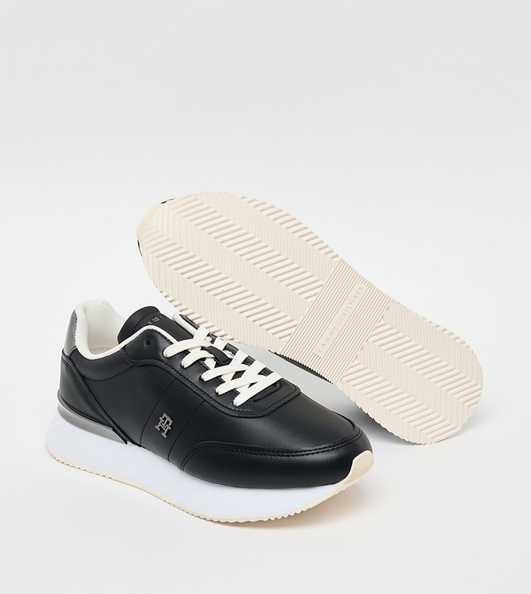 Textured Low-Top Runner Sneakers