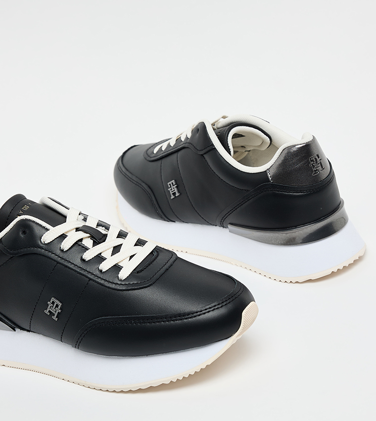 Textured Low-Top Runner Sneakers
