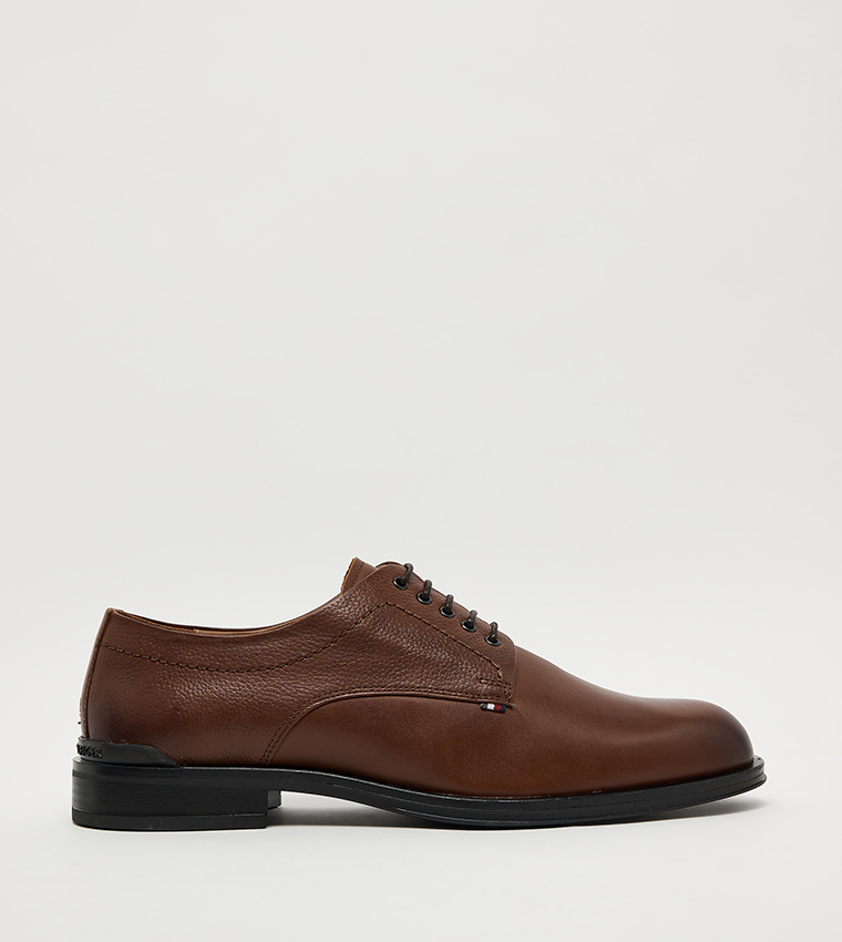 CORPORATE Solid Lace-Up Derby Shoes