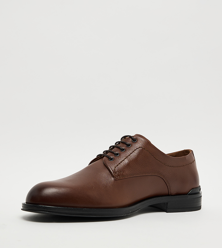 CORPORATE Solid Lace-Up Derby Shoes