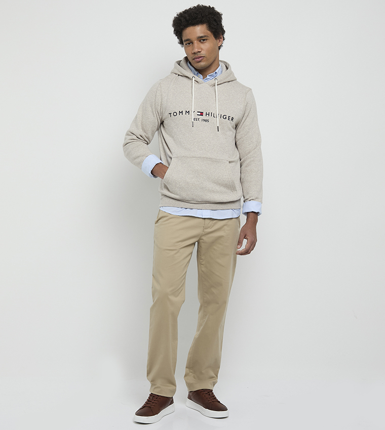 Logo Embroidered Long Sleeves Hoodie