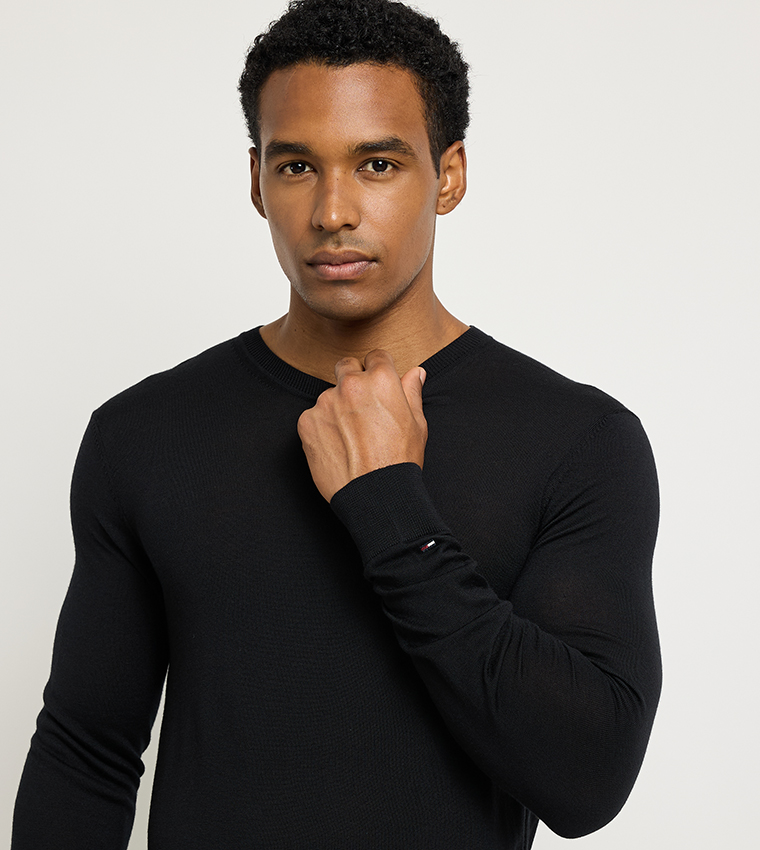 سويتر منسوج كم طويل 