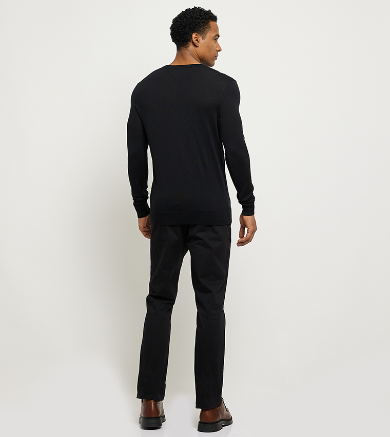 سويتر منسوج كم طويل 