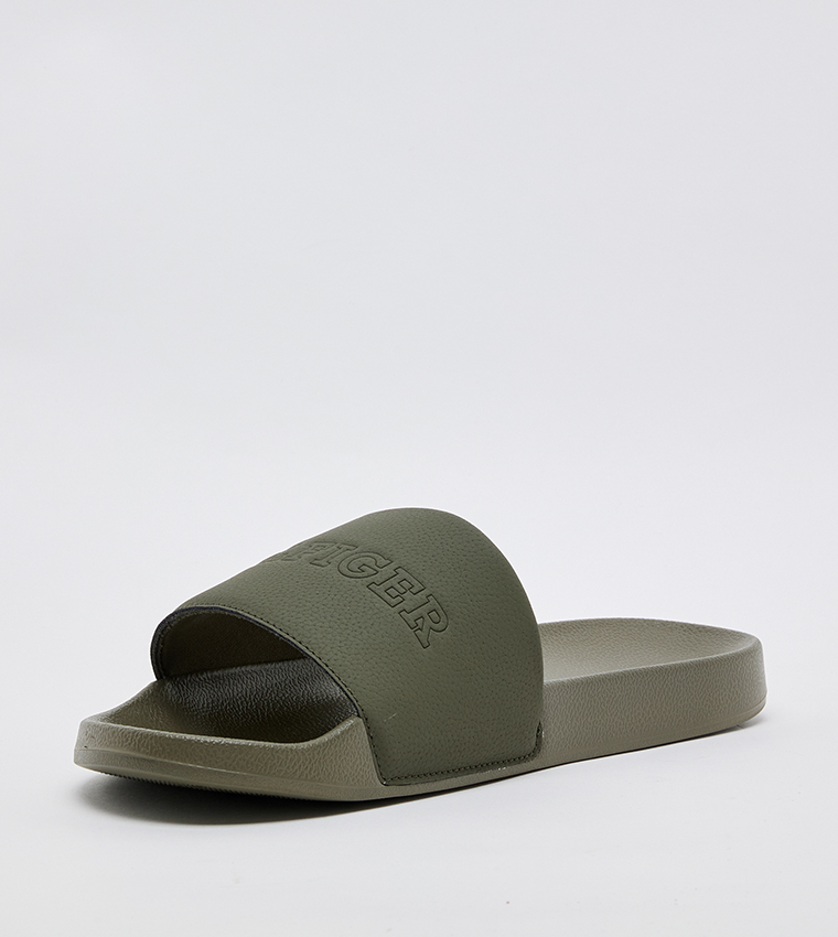 TUMBLE Logo Detail Open-Toe Pool Slides