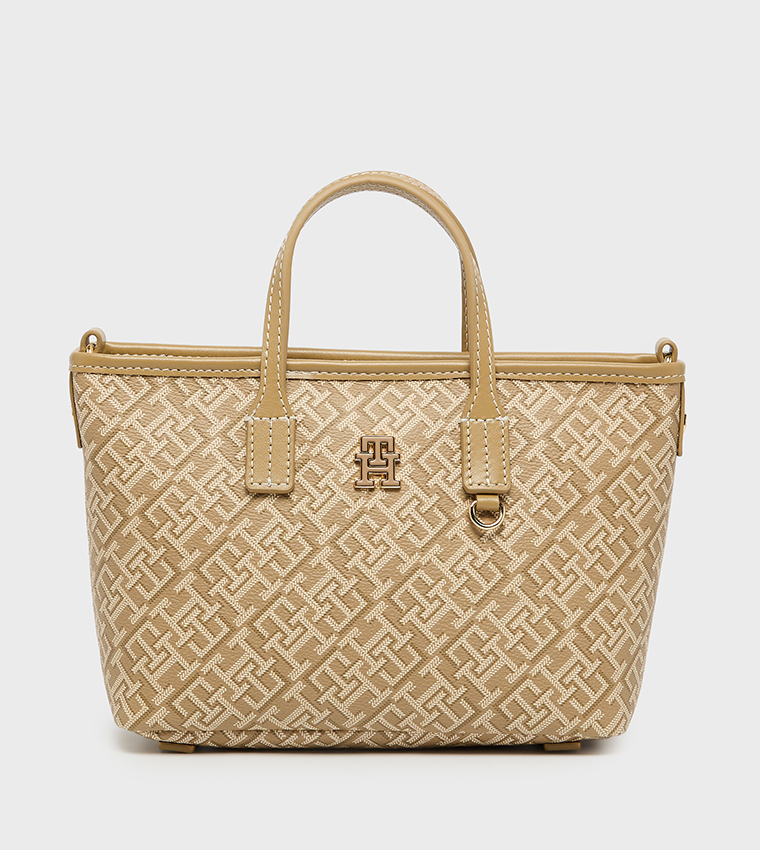 Monogram Patterned Leather Tote Bag