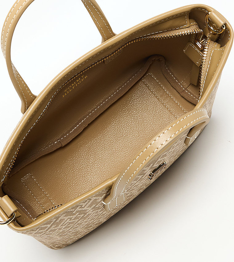 Monogram Patterned Leather Tote Bag