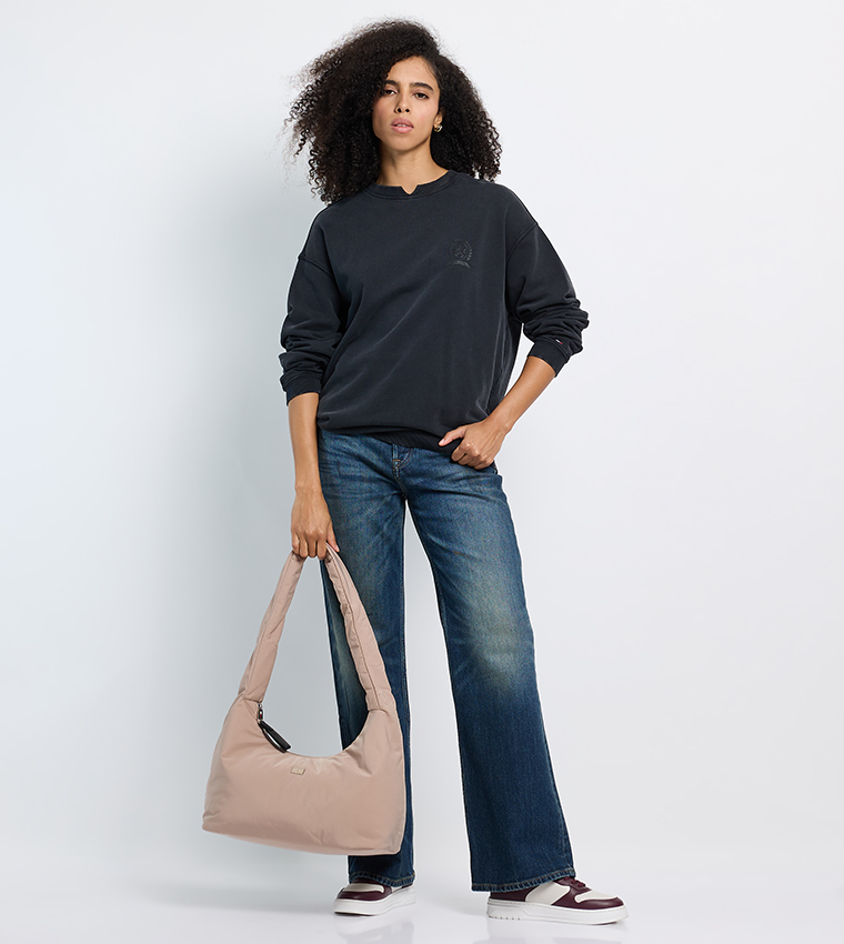 URBAN Flag Detail Nylon Hobo Bag