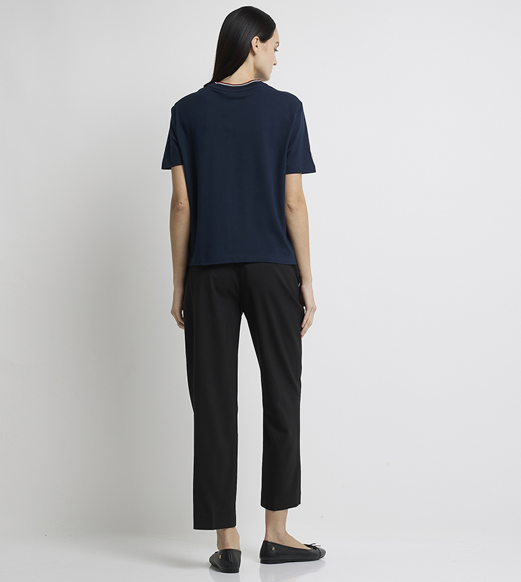 Logo Detail Short Sleeves Pique T-Shirt
