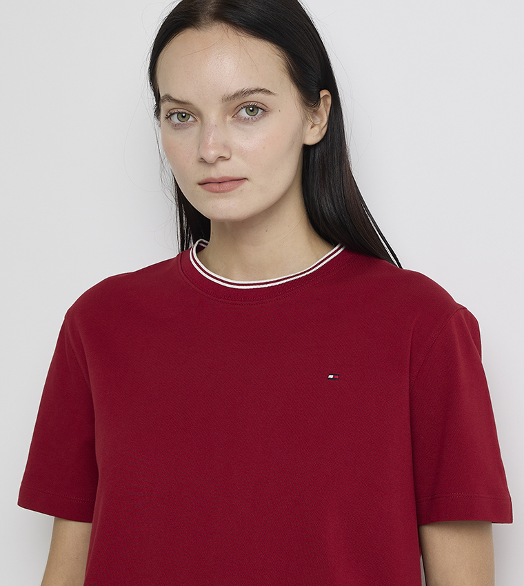 Logo Detail Short Sleeves Pique T-Shirt