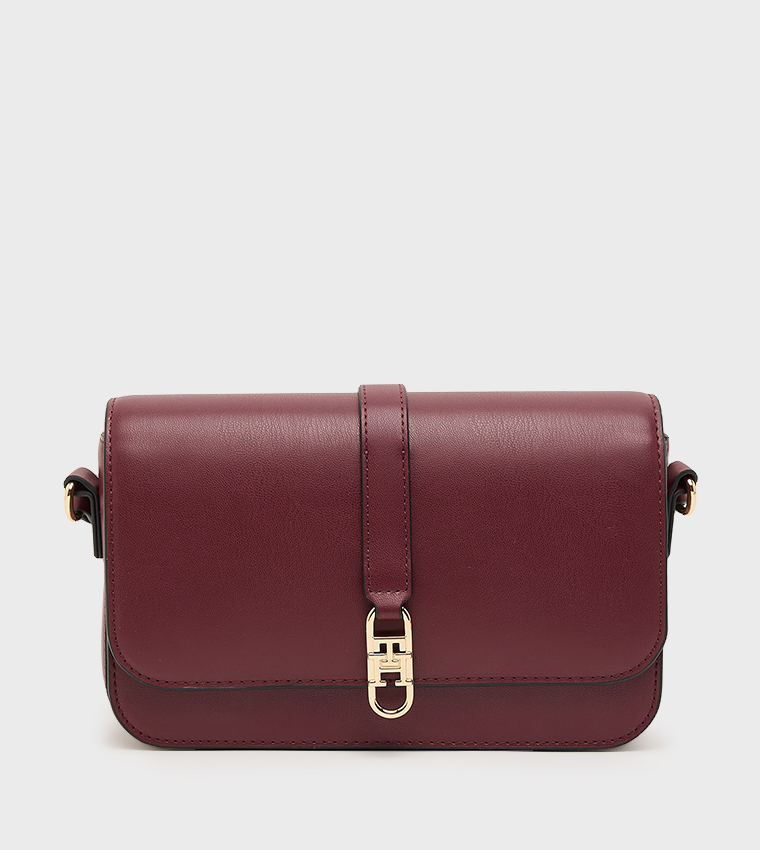 LIBRE Logo Detail Flap Crossbody Bag