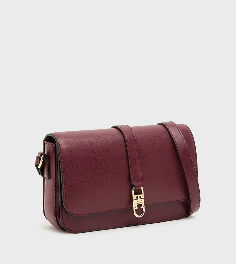 LIBRE Logo Detail Flap Crossbody Bag