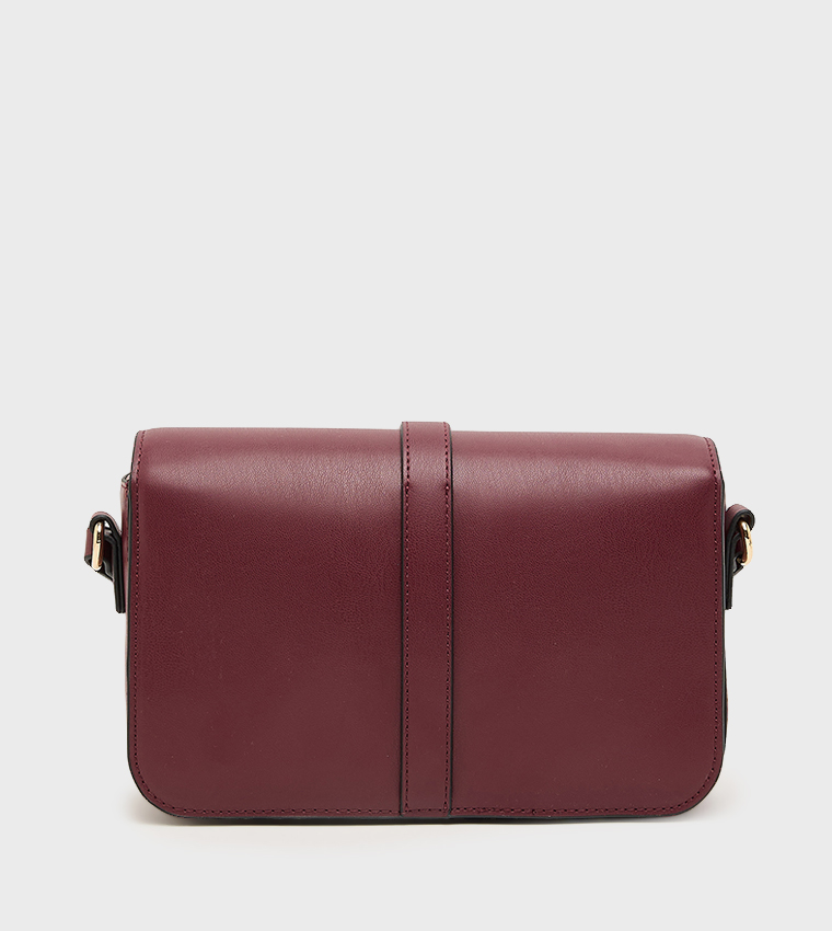 LIBRE Logo Detail Flap Crossbody Bag