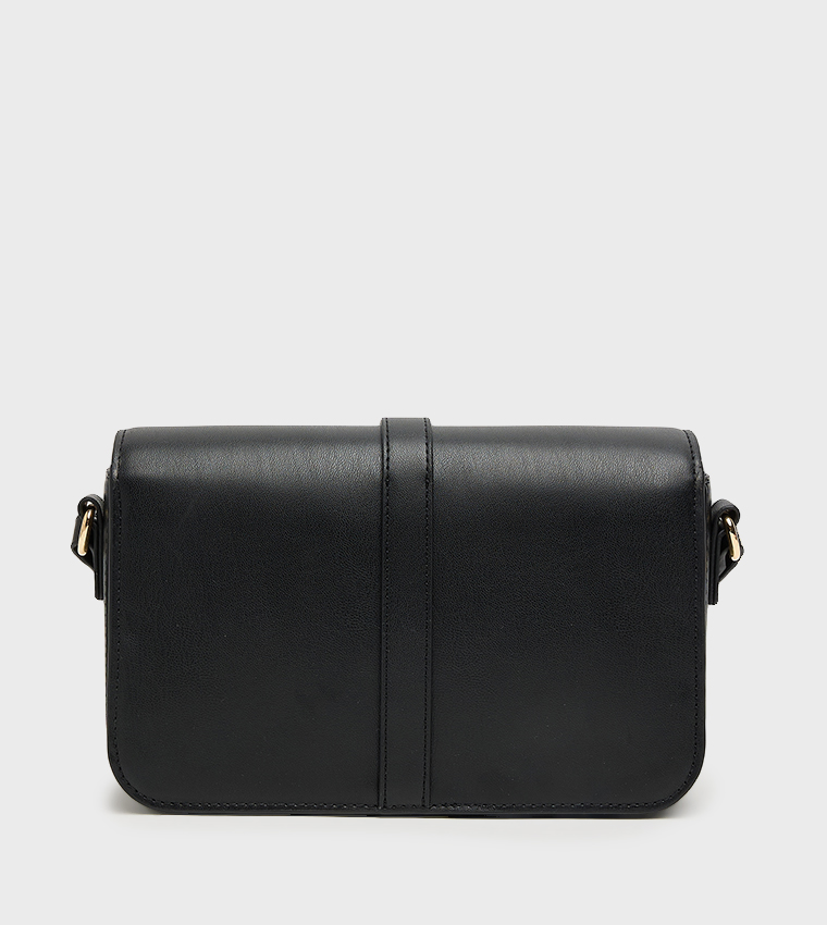 LIBRE Logo Detail Flap Crossbody Bag