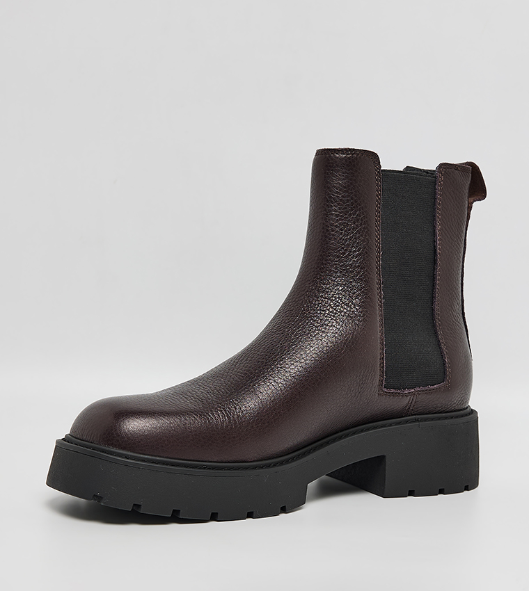 Block Heel Chunky Chelsea Boots
