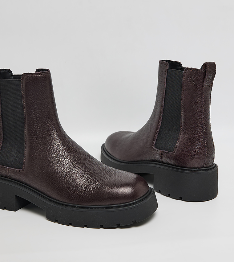 Block Heel Chunky Chelsea Boots