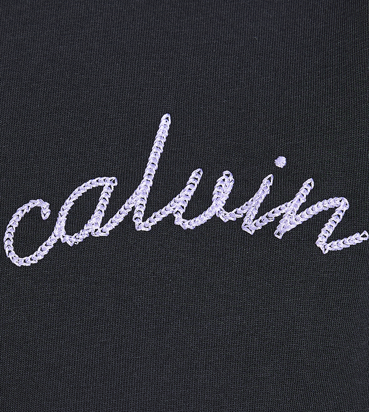 Logo Embroidered Crew Neck T-Shirt