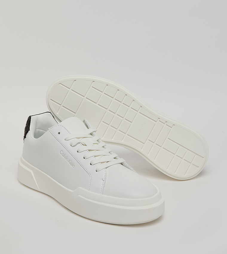 Solid Lace-Up Low Top Sneakers