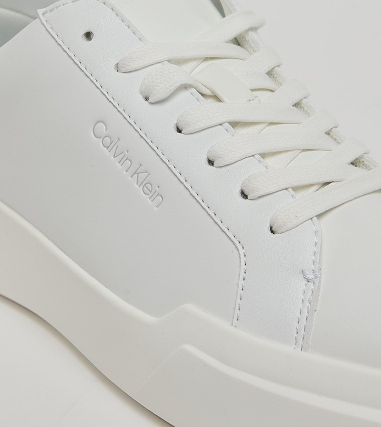 Solid Lace-Up Low Top Sneakers