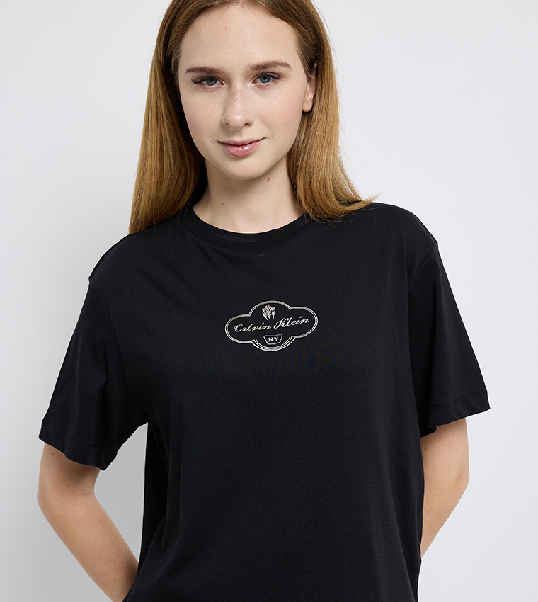 Logo Printed Boxy Fit T-Shirt