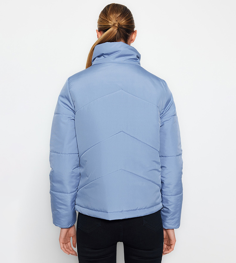 Pale blue padded outlet jacket