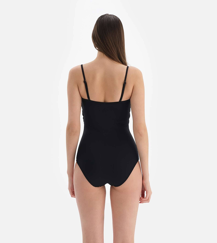 Buy Dagi Braid Detail Swimsuit In Black