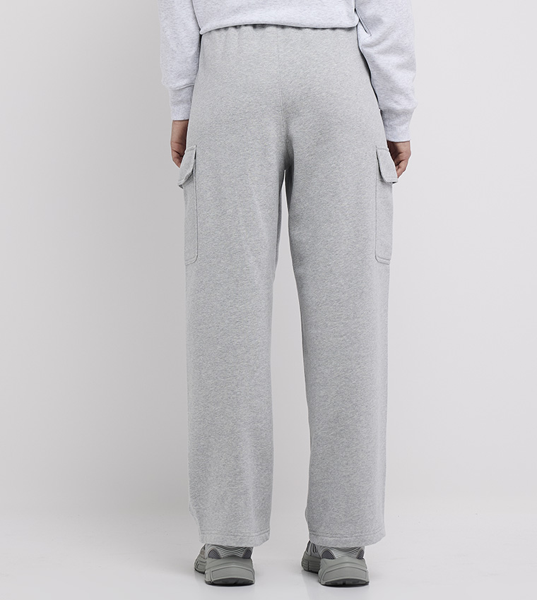 Logo Detail Elastic Waist Cargo Sweatpants