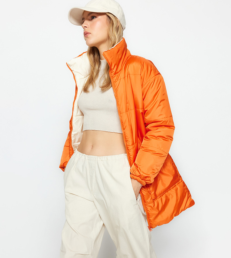 Buy Trendyol Reversible Oversized Quilted Jacket In Multiple