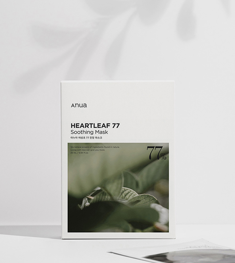 Heartleaf 77% Soothing Sheet Mask, 25ml (10Pcs)