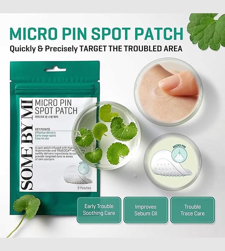 Korean Micro Pin Spot Patch - Microneedle Hydrocolloid Pimple Patch, 14mm 9 Counts