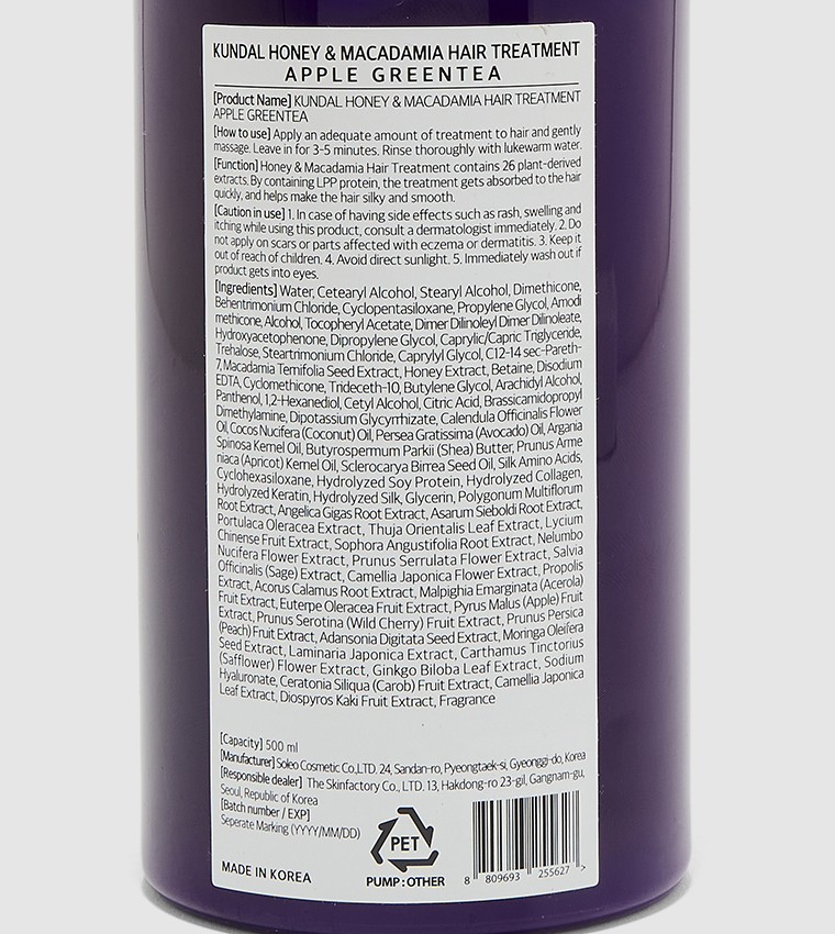 Honey & Macadamia Hair Treatment Apple Greentea 493 ml